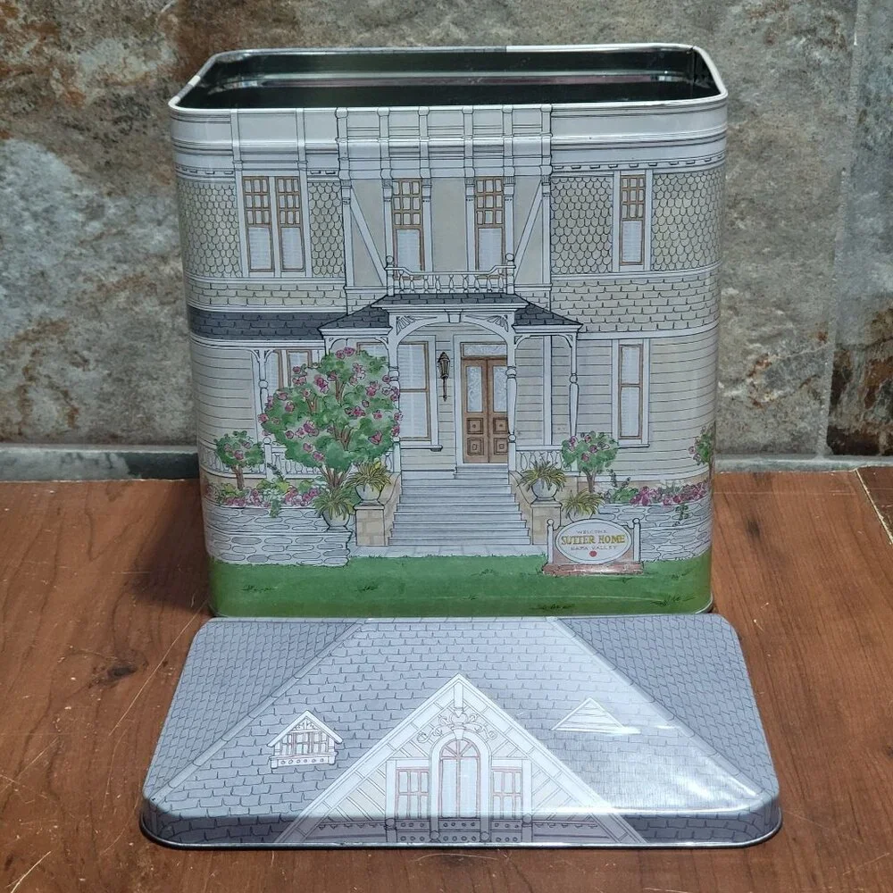 Sutter Home Winery Napa Valley Gift Tin Lidded Box Cannister